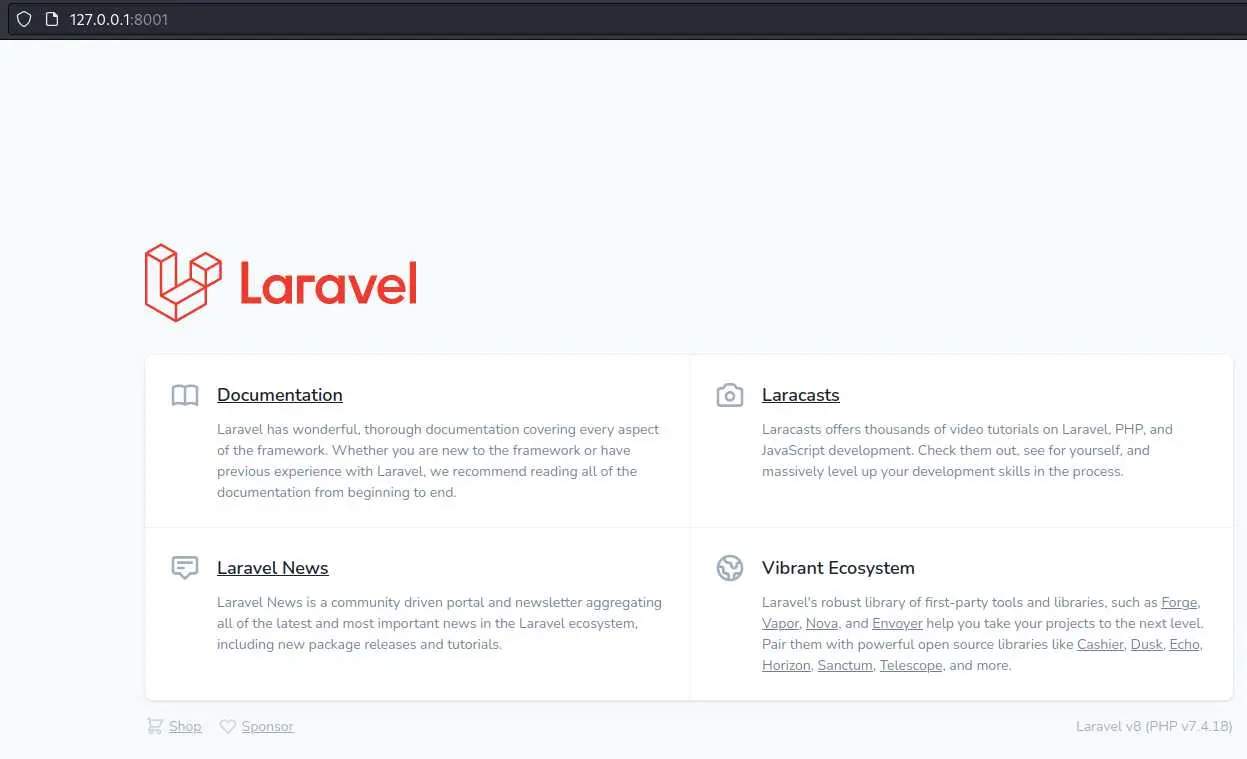 Laravel website