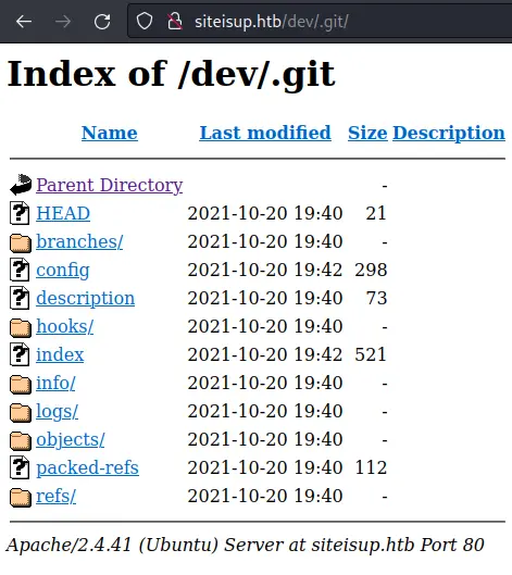 directory listing of /dev/.git/