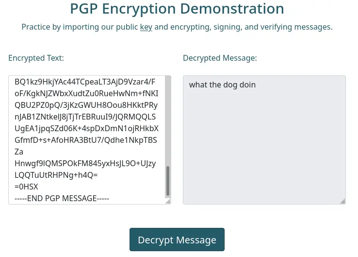 decrypt message