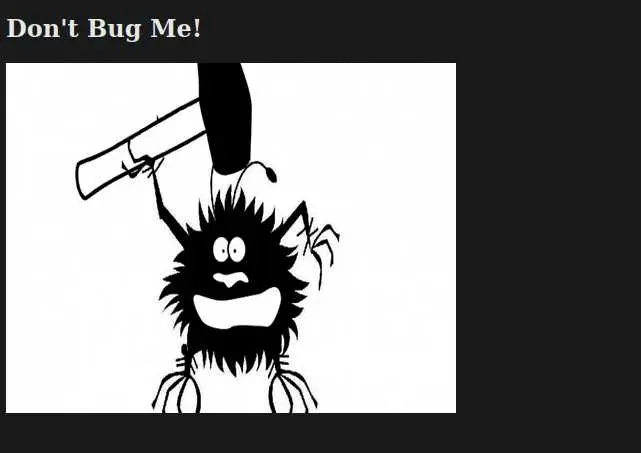 don't bug me page
